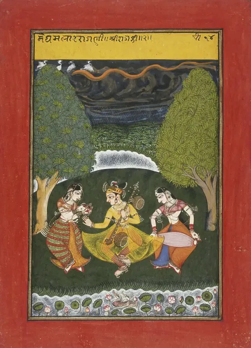 Framed Print : Megha Mallar Raga, Folio from a Ragamala (Garland of Melodies), between c1725 and c1750. Creator: Unknown Framed Print : Megha Mallar Raga, Folio from a Ragamala (Garland of Melodies), between c1725 and c1750. Creator: Unknown