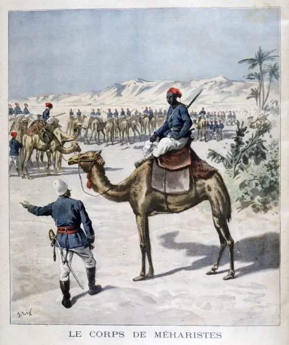 Framed Print : Mehariste corps, 1894. Artist: Frederic Lix Framed Print : Mehariste corps, 1894. Artist: Frederic Lix