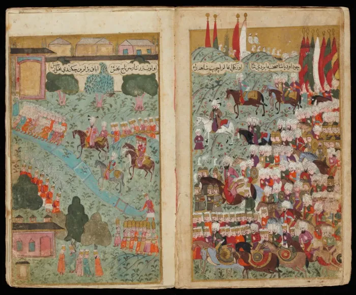 Framed Print : Mehmed III Arrives at the Head of the Victorious Army in Istanbul (From Manuscript Mehmed IIIs Camp Artist: Turkish master Framed Print : Mehmed III Arrives at the Head of the Victorious Army in Istanbul (From Manuscript Mehmed IIIs Camp Artist: Turkish master