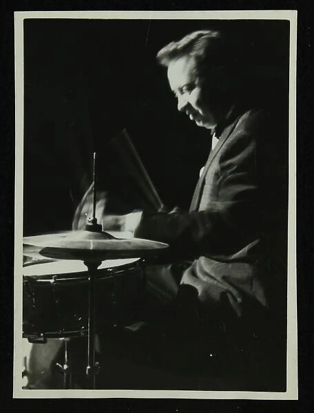 Mel Torme on the drums at the Bristol Hippodrome, 1950s. Artist: Denis Williams