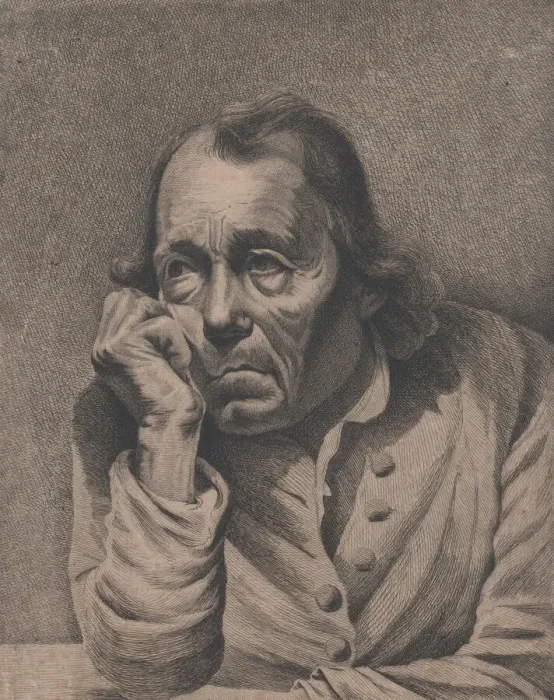 Framed Print : The Melancholic Man, ca. 1800. Creator: Ignace Joseph de Claussin Framed Print : The Melancholic Man, ca. 1800. Creator: Ignace Joseph de Claussin