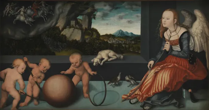Framed Print : Melancholy, 1532. Artist: Cranach, Lucas, the Elder (1472-1553) Framed Print : Melancholy, 1532. Artist: Cranach, Lucas, the Elder (1472-1553)