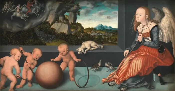Framed Print : Melancholy, 1532. Creator: Lucas Cranach the Elder Framed Print : Melancholy, 1532. Creator: Lucas Cranach the Elder
