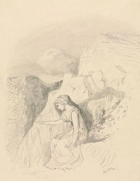 Melancholy, c. 1868. Creator: Odilon Redon (French, 1840-1916)