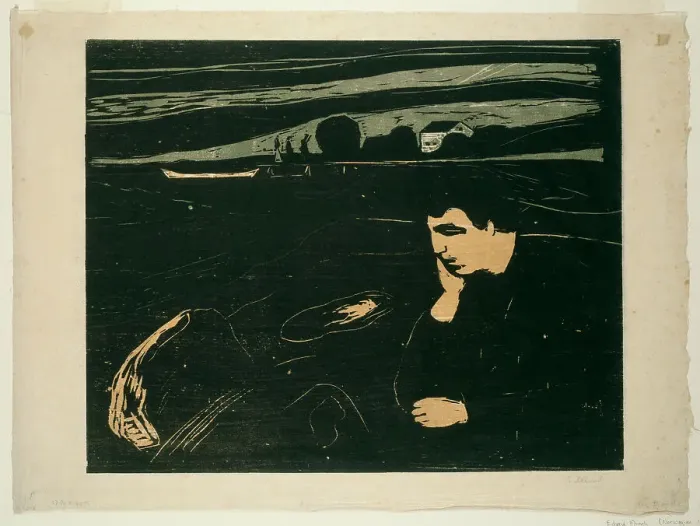 Framed Print : Melancholy III, 1902. Creator: Edvard Munch Framed Print : Melancholy III, 1902. Creator: Edvard Munch