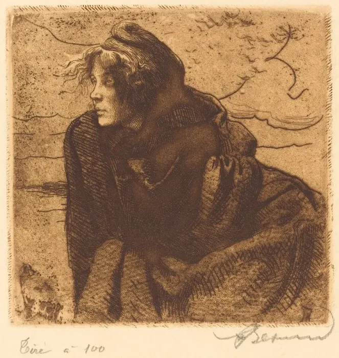 Framed Print : Melancholy (Melancolie), 1888. Creator: Paul Albert Besnard Framed Print : Melancholy (Melancolie), 1888. Creator: Paul Albert Besnard