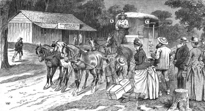 Framed Print : The Melbourne CentennialInternational Exhibition- Up-country people starting for the exhibition, Creator: Unknown Framed Print : The Melbourne CentennialInternational Exhibition- Up-country people starting for the exhibition, Creator: Unknown