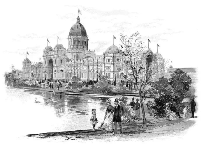 Framed Print : Melbourne Exhibition Building, Victoria, Australia, 1886 Framed Print : Melbourne Exhibition Building, Victoria, Australia, 1886