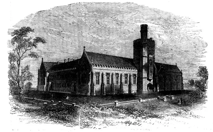 Framed Print : Melbourne University, 1858. Creator: Thomas Gilks Framed Print : Melbourne University, 1858. Creator: Thomas Gilks