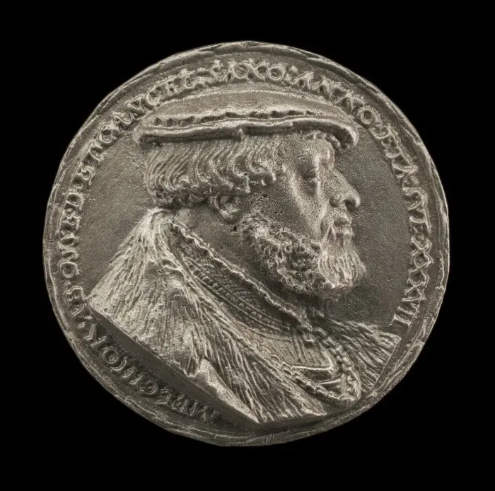 Framed Print : Melchior von Osse, 1506-1557, Chancellor of Saxony [obverse], 16th century