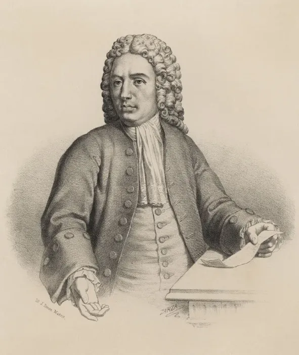 Framed Print : Melchor Rafael Macanas (or Macanaz) (1670-1760), Secretary of Philip V, politician and writer Framed Print : Melchor Rafael Macanas (or Macanaz) (1670-1760), Secretary of Philip V, politician and writer