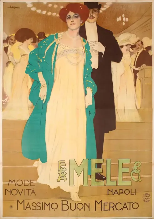 Framed Print : Mele Mode Novita, 1909. Creator: Metlicovitz, Leopoldo (1868-1944) Framed Print : Mele Mode Novita, 1909. Creator: Metlicovitz, Leopoldo (1868-1944)
