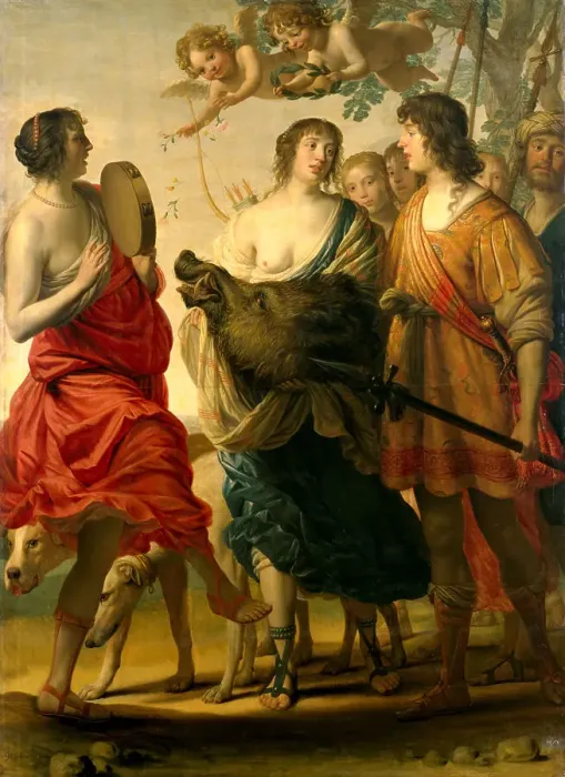Framed Print : Meleager and Atalanta, 1632. Creator: Honthorst; Gerrit; van (1590-1656) Framed Print : Meleager and Atalanta, 1632. Creator: Honthorst; Gerrit; van (1590-1656)
