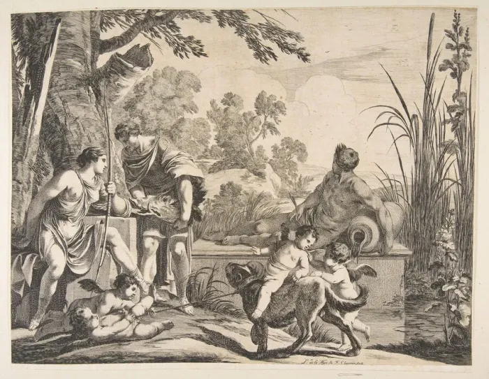 Framed Print : Meleager and Atalanta, 1643. Creator: Francois Chauveau Framed Print : Meleager and Atalanta, 1643. Creator: Francois Chauveau