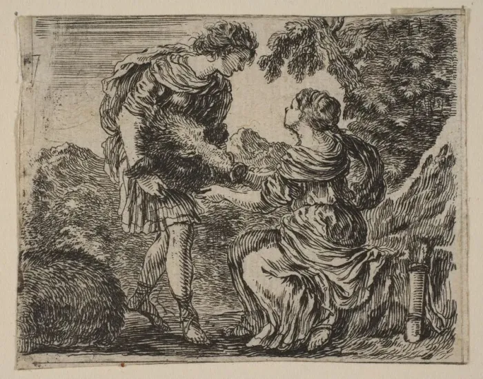 Framed Print : Meleager and Atalanta, from Game of Mythology (Jeu de la Mythologie), 1644 Framed Print : Meleager and Atalanta, from Game of Mythology (Jeu de la Mythologie), 1644