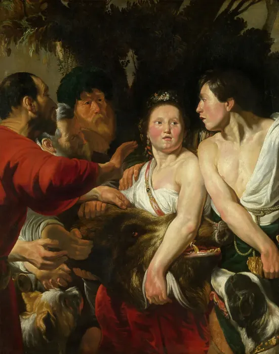 Framed Print : Meleager and Atalante, 1617-1618. Creator: Jacob Jordaens I Framed Print : Meleager and Atalante, 1617-1618. Creator: Jacob Jordaens I