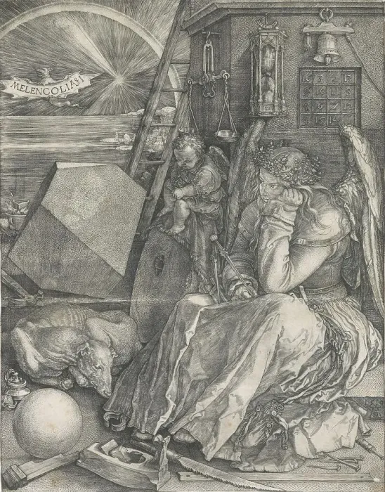 Framed Print : Melencolia I, 1514. Creator: Albrecht Durer Framed Print : Melencolia I, 1514. Creator: Albrecht Durer