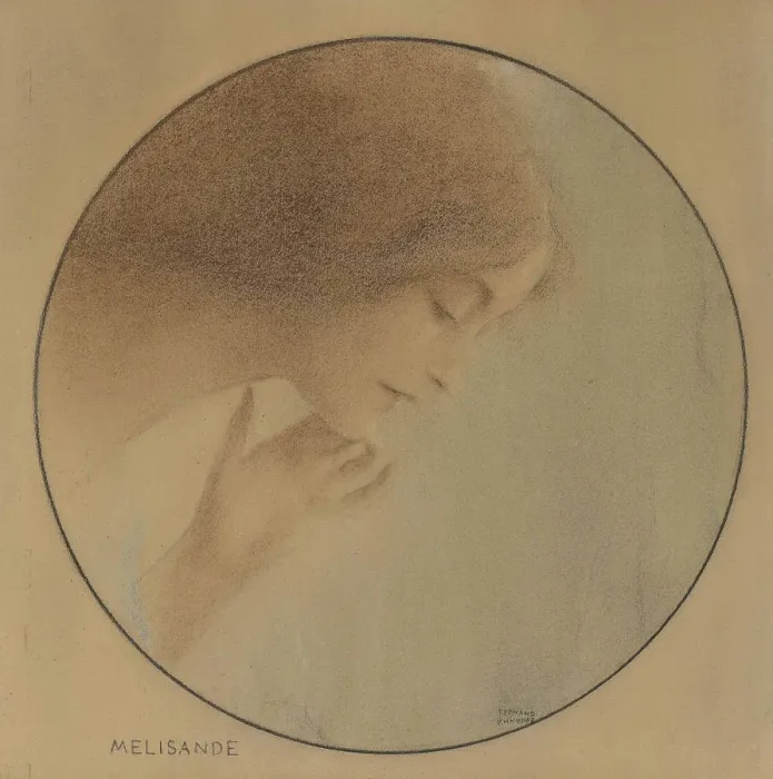 Framed Print : Melisande, 1907. Creator: Khnopff, Fernand (1858-1921) Framed Print : Melisande, 1907. Creator: Khnopff, Fernand (1858-1921)