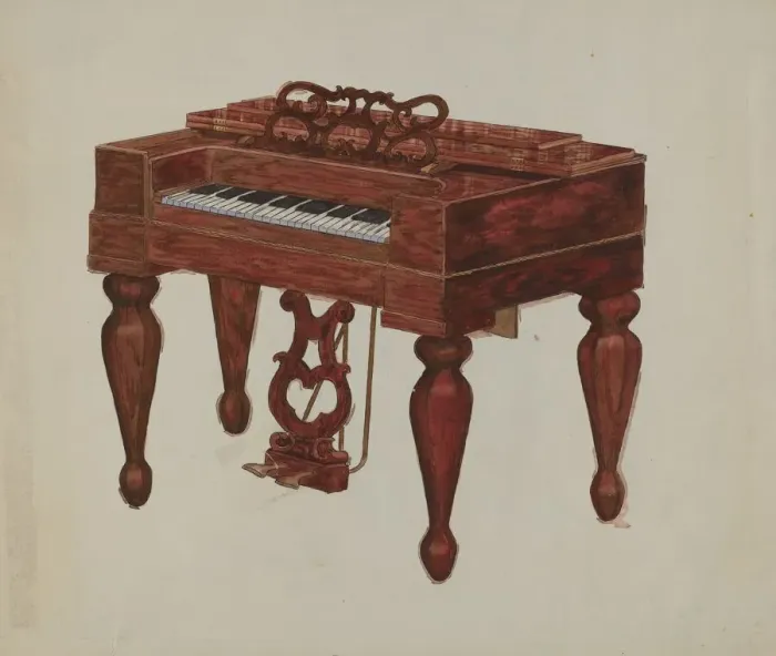 Framed Print : Melodeon, c. 1936. Creator: Rex F Bush Framed Print : Melodeon, c. 1936. Creator: Rex F Bush