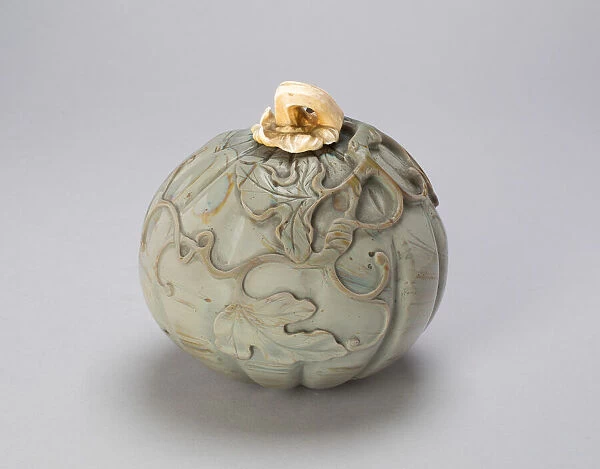 Melon-Shaped Water Pot, Qing dynasty (1644-1911), 18th century. Creator: Unknown