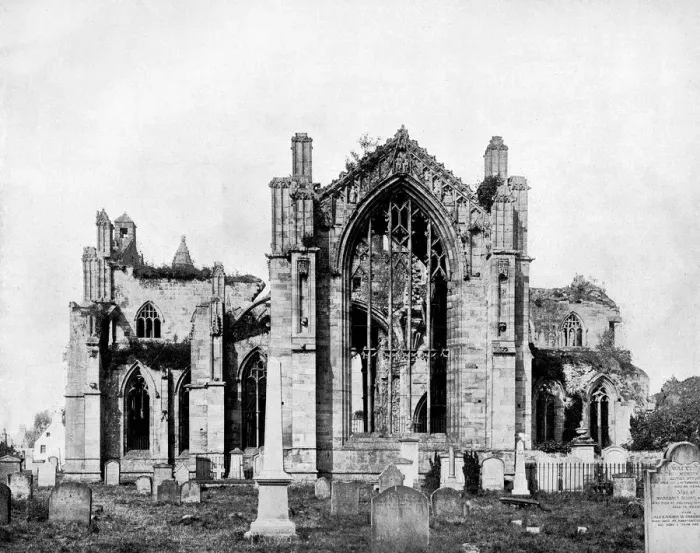 Framed Print : Melrose Abbey, Scotland, 1893. Artist: John L Stoddard Framed Print : Melrose Abbey, Scotland, 1893. Artist: John L Stoddard