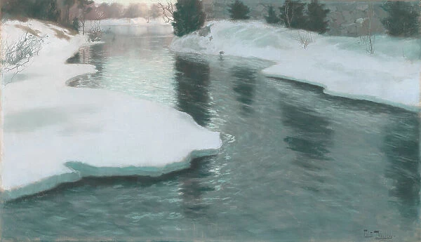 Melting Snow, 1887. Creator: Frits Thaulow