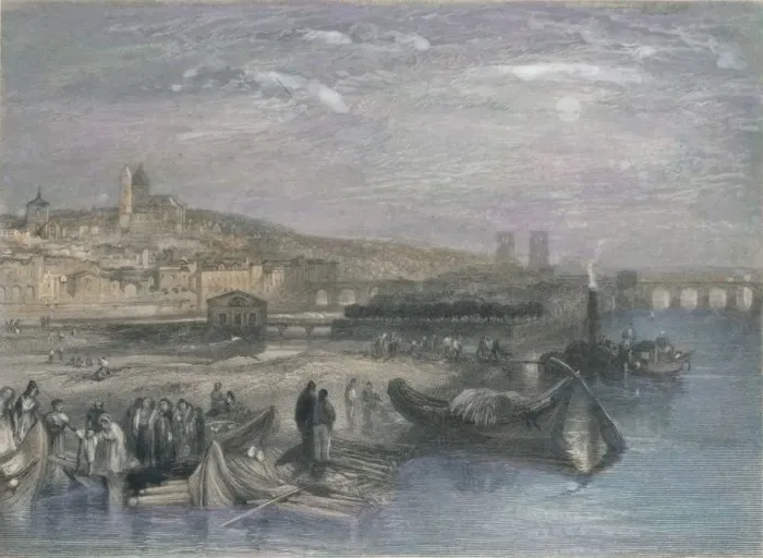 Framed Print : Melun, 1835. Artist:s Fisher Framed Print : Melun, 1835. Artist:s Fisher