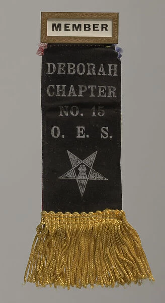 Member badge for the Deborah Chapter of the Order of the Eastern Star, 20th century