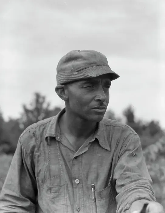 Framed Print : Member of the Delta cooperative farm at Hillhouse, Mississippi, 1937. Creator: Dorothea Lange Framed Print : Member of the Delta cooperative farm at Hillhouse, Mississippi, 1937. Creator: Dorothea Lange