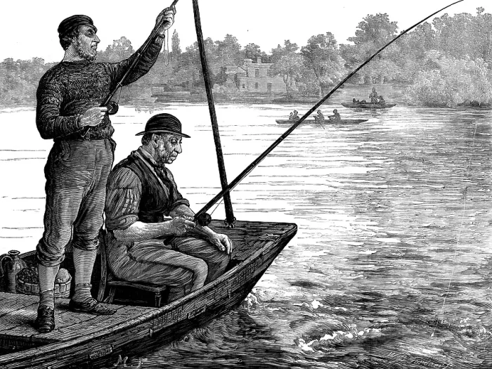 Framed Print : A member of a Thames angling club, 1873. Creator: William Biscombe Gardner Framed Print : A member of a Thames angling club, 1873. Creator: William Biscombe Gardner