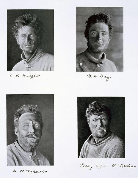 Members of Captain Scotts Antarctic expedition, 1910-1913. Artist: Herbert Ponting