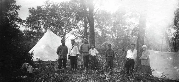 Framed Print : Members of an Expedition at Base Camp, 1920-1929. Creator: Mikhail Alekseevich Pavlov Framed Print : Members of an Expedition at Base Camp, 1920-1929. Creator: Mikhail Alekseevich Pavlov