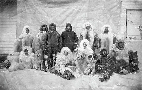 Members of the Expedition During the First Wintering, 1912. Creator: Nikolay Vasilyevich Pinegin