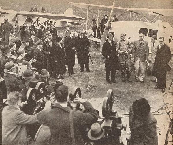 Members of the Expedition at Heston Airport, February, 17, 1933, just before leaving for India, c1