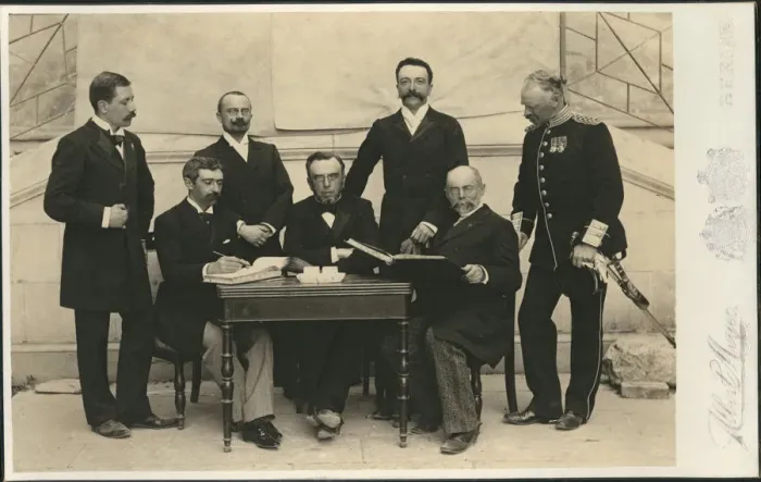 Framed Print : The members of the First International Olympic Committee. Athens, Greece, 1896 Framed Print : The members of the First International Olympic Committee. Athens, Greece, 1896