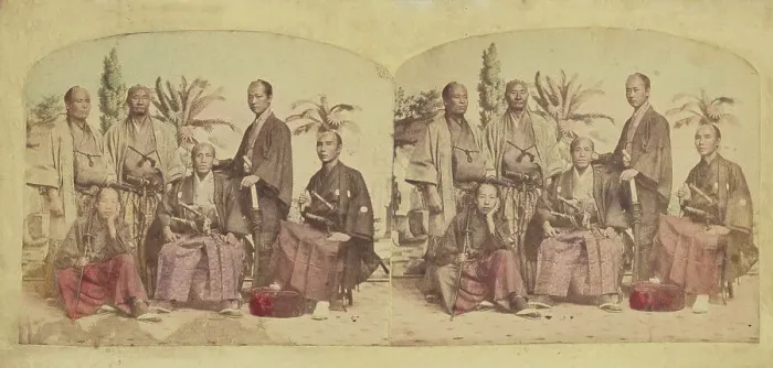Framed Print : Members of the First Japanese Diplomatic Mission to the United States, negative 1860; print 1860s. Creator: Charles De Forest Fredricks Framed Print : Members of the First Japanese Diplomatic Mission to the United States, negative 1860; print 1860s. Creator: Charles De Forest Fredricks