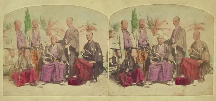 Framed Print : Members of the First Japanese Diplomatic Mission to the United States, negative 1860; print 1860s. Creator: Charles De Forest Fredricks Framed Print : Members of the First Japanese Diplomatic Mission to the United States, negative 1860; print 1860s. Creator: Charles De Forest Fredricks