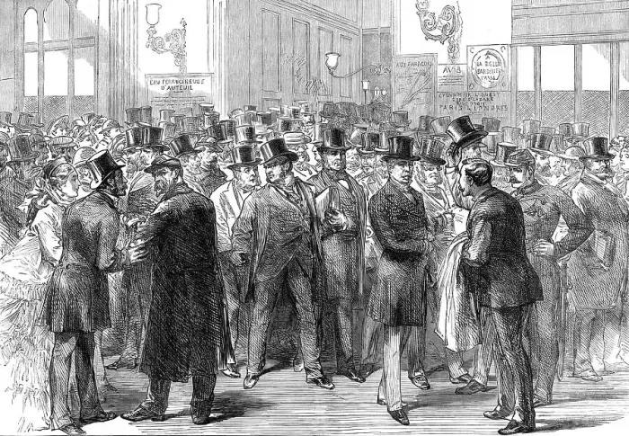 Framed Print : Members of the French National Assembly returning from Paris to Versailles, 1872. Creator: Unknown Framed Print : Members of the French National Assembly returning from Paris to Versailles, 1872. Creator: Unknown