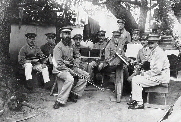 Members of a German Bando POW camp orchestra at Tokushima Prefecture, c. 1917