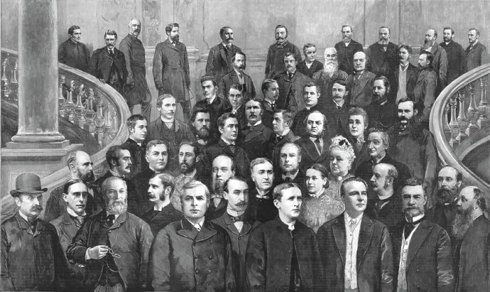 Framed Print : The Members of the New London School Board, 1891. Creator: Unknown Framed Print : The Members of the New London School Board, 1891. Creator: Unknown