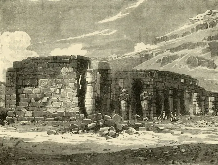 Framed Print : The Memnonium at Thebes, 1890. Creator: Unknown Framed Print : The Memnonium at Thebes, 1890. Creator: Unknown