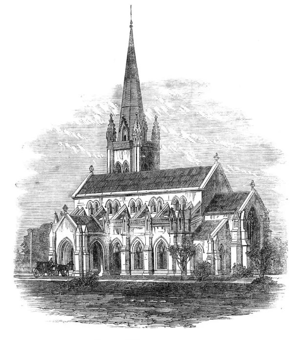 Framed Print : Memorial church at Futteygurh, India, 1864. Creator: Unknown Framed Print : Memorial church at Futteygurh, India, 1864. Creator: Unknown