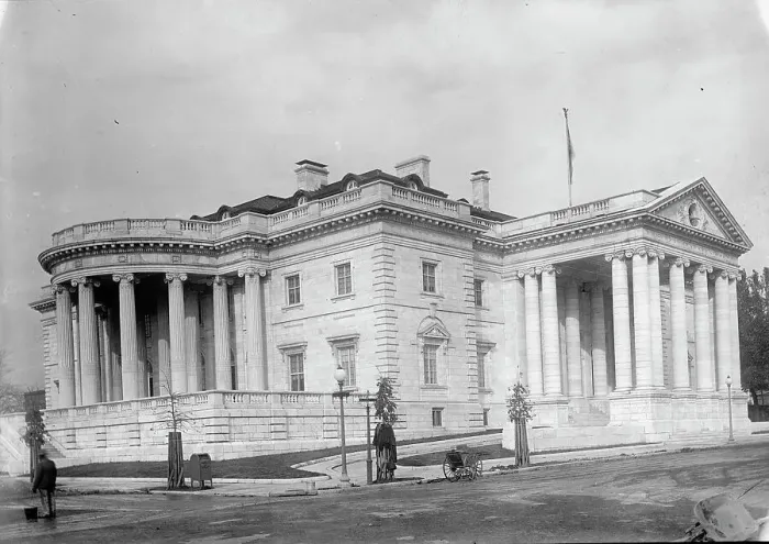 Framed Print : Memorial Continental Hall, National Headquarters of DAR - View of Building from The Southeast, 1912. Creator: Harris & Ewing. Memorial Continental Hall, National Headquarters of DAR - View of Building from The Southeast, 1912 Framed Print : Memorial Continental Hall, National Headquarters of DAR - View of Building from The Southeast, 1912. Creator: Harris & Ewing. Memorial Continental Hall, National Headquarters of DAR - View of Building from The Southeast, 1912