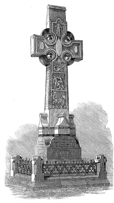 Framed Print : Memorial Cross of the 8th (King's) Regiment, on the Grand Parade, Portsmouth, 1864. Creator: Unknown Framed Print : Memorial Cross of the 8th (King's) Regiment, on the Grand Parade, Portsmouth, 1864. Creator: Unknown