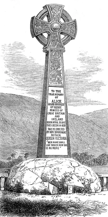Framed Print : Memorial Cross of Princess Alice at Balmoral, 1880. Creator: Unknown Framed Print : Memorial Cross of Princess Alice at Balmoral, 1880. Creator: Unknown