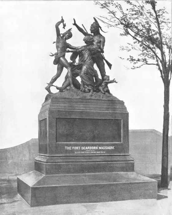 Framed Print : Memorial of the Fort Dearborn Massacre, Chicago, Illinois, USA, c1900. Creator: Unknown Framed Print : Memorial of the Fort Dearborn Massacre, Chicago, Illinois, USA, c1900. Creator: Unknown