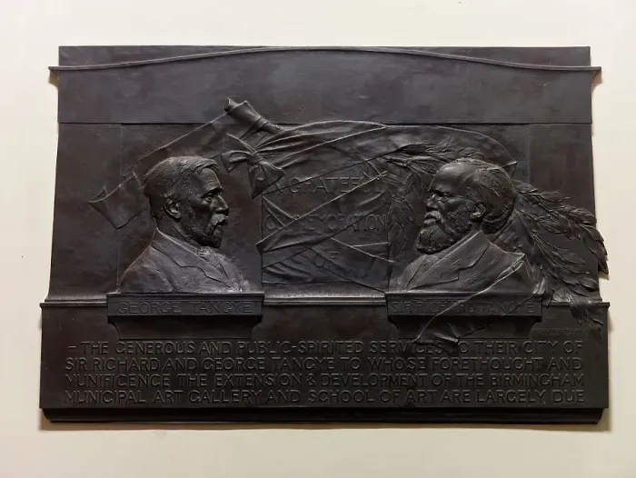 Framed Print : Memorial Tablet of Sir Richard and George Tangye, 1908. Creator: William Robert Colton