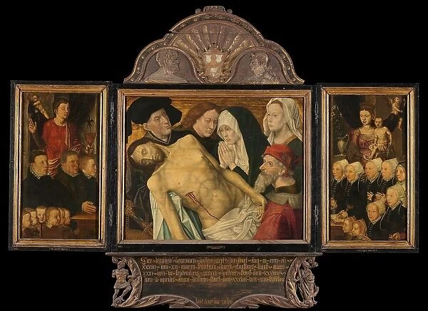 Memorial Triptych, formerly called the Gertz Memorial Triptych, with the Lamentation (central panel) Creator: Unknown