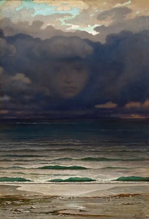 Framed Print : Memory, 1870. Creator: Elihu Vedder Framed Print : Memory, 1870. Creator: Elihu Vedder