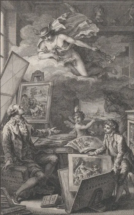 Framed Print : In Memory of P. FR. Basan, an engraving for the catalogue of the collection of P. -F Framed Print : In Memory of P. FR. Basan, an engraving for the catalogue of the collection of P. -F